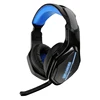 OEM Comfort light big XL size LED 7.1 vibration sound gaming overhead wired gaming headset with microphone