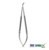 Vascular Micro Scissors Round Handle , cutting edge 10mm, Str. and Cvd , SIMRIX