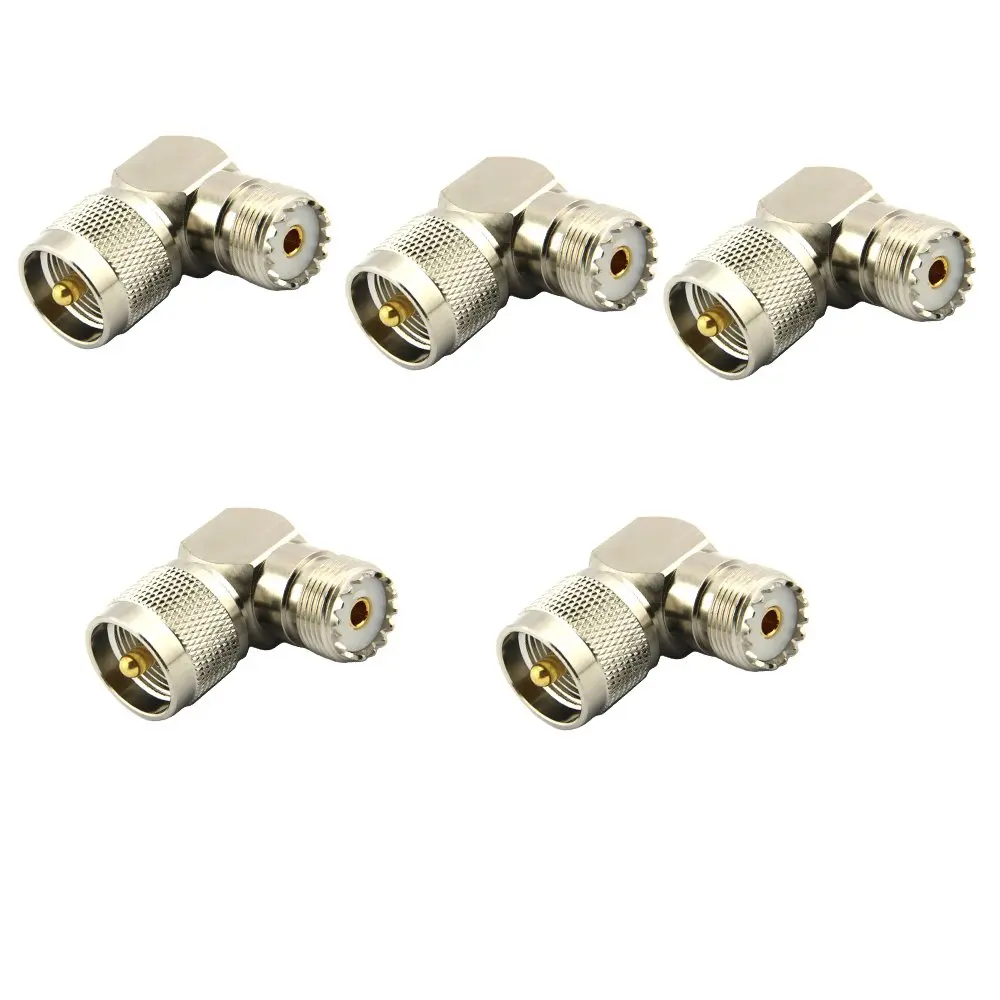 5 packs SIENOC 90 Degree XLR 3 pin Microphone Speaker Female Right Angle Adapter Connector