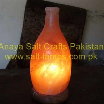 Himalayan Bottle Shape Pink Salt Lamps Crafted Fancy Himalayan Bottle Shape Pink Salt Lamps Crafted Fancy