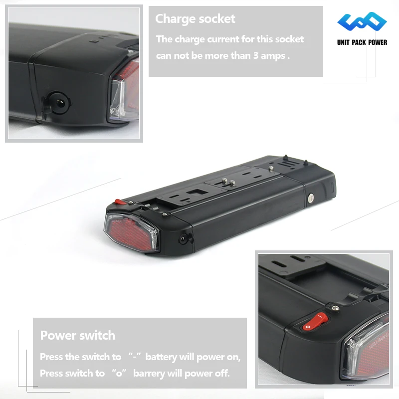 UPP brand Hot sale Rechargeable 36V 14.5Ah lifepo4 E-bike battery for bicycle with Rear hanger battery