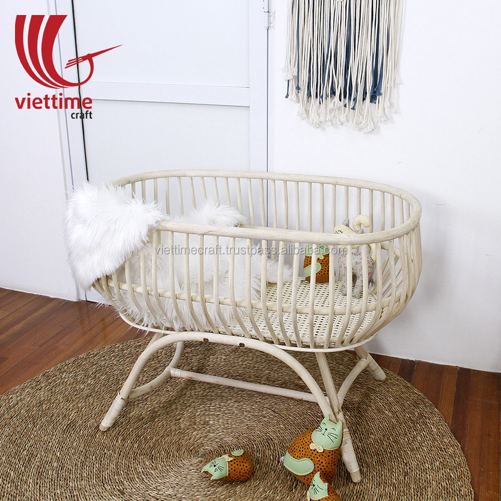 rattan doll cradle