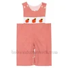 Pumpkin and sunflower hand smocked longall clothes for boy