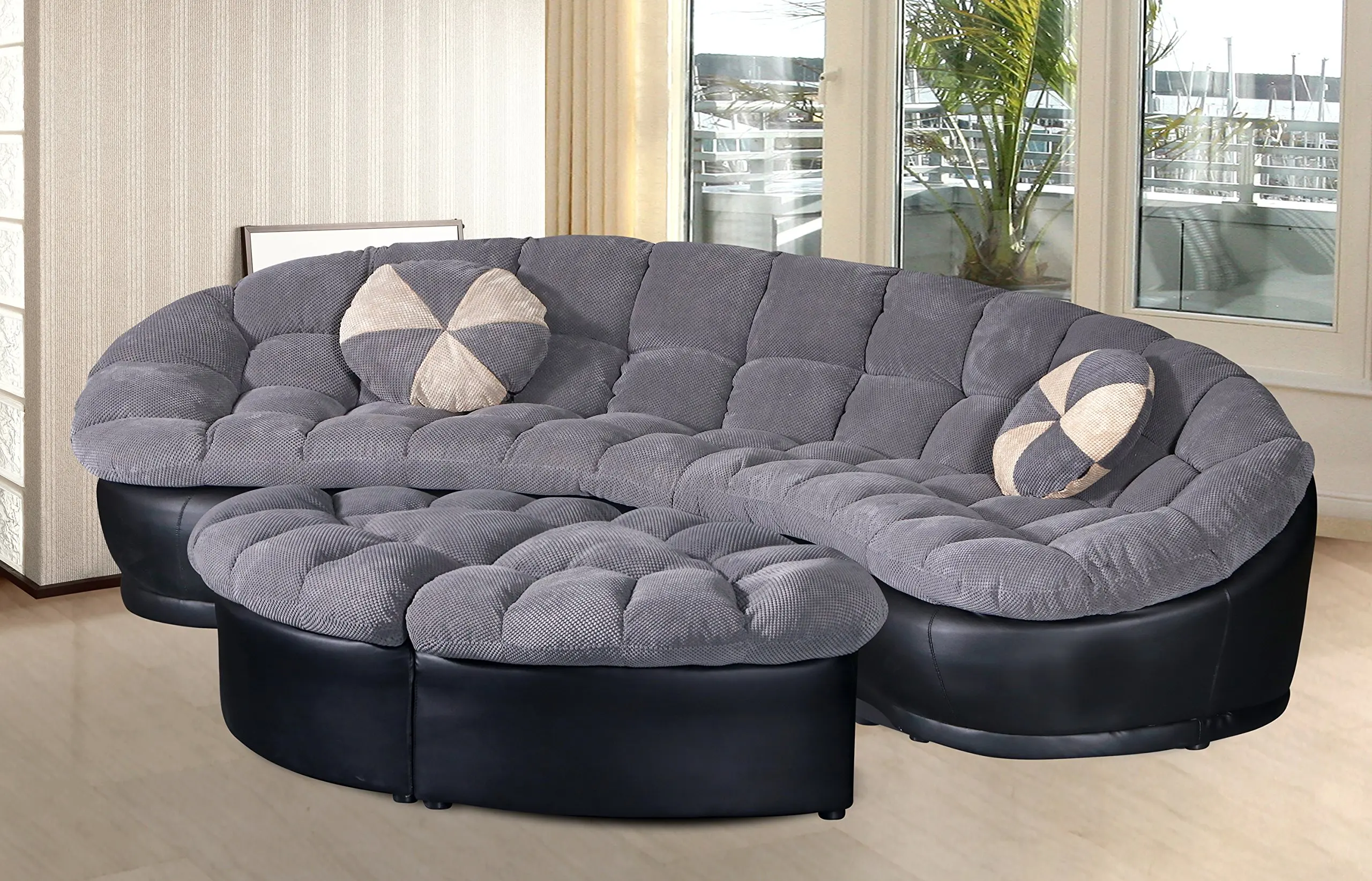 Buy Ufe Marseilles 4 Pc Plushy Chenille Sectional Sofa With