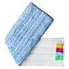 Blue Base with 4 Color Coding Indicator Washable Flat Mop Replacement Sleeve Microfiber Mop Pad Refill