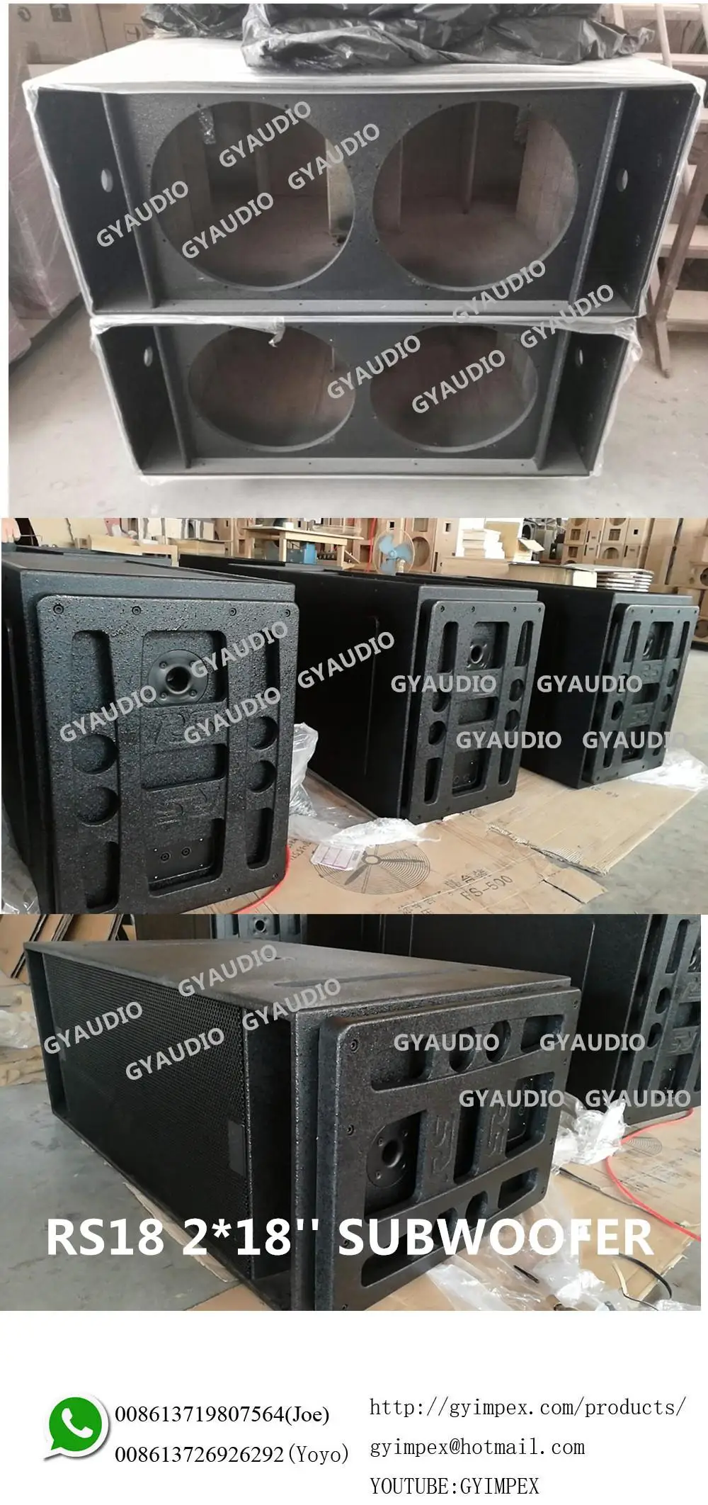 China Outdoor Concert Sound Bass Speaker Rs18 Double 18 Inch Subwoofer ...