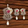 2016 Latest Design and Shining Gemstone American Diamond Pendant Set Supplier
