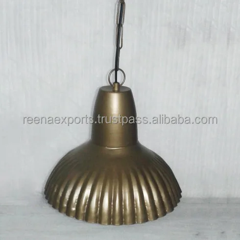 Metal Iron Chandelier Brass LED Pendant Lighting Hanging Lamp