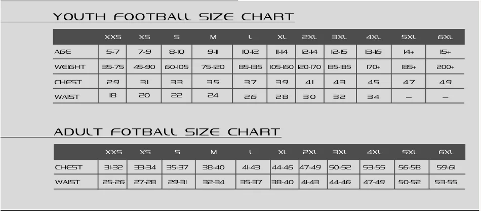 custom american football padded pants football girdle football youth football size chart