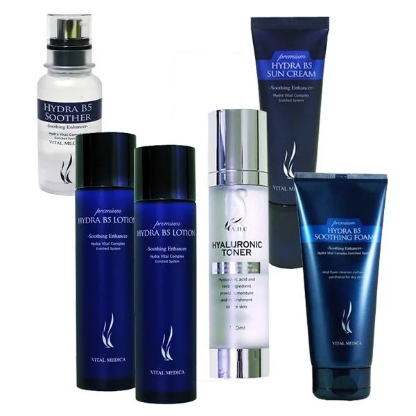 premium ahc hydra b5 cream, toner, balm, pack, lotion, foam