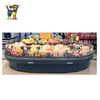 Curved Glass Type Deli Refrigeratated Showcase for Cake and Bakery Display Cases