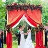 fancy chiffon ice silk event and wedding ceremony backdrops/event backdrop design cheap wedding backdrops