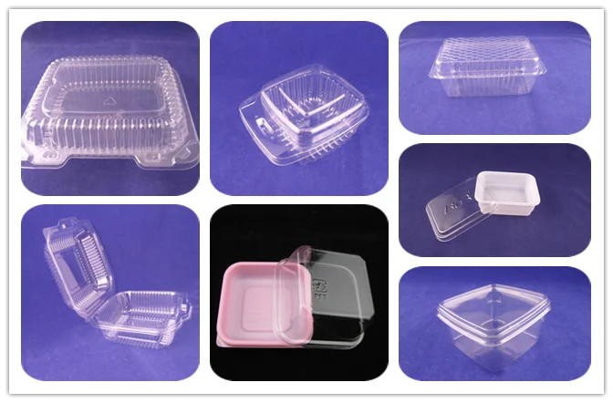 Small custom clear disposable plastic cheese cream cake candy packaging box