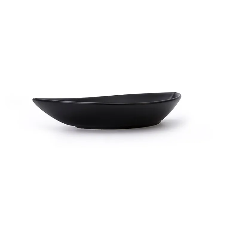product-Two Eight-Unique Design Porcelain Matt Black Dish For Restaurants Hotelware, Two Eight Ceram-1