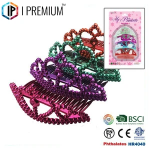 Wholesale Mini Plastic Crown birthday party accessory decorations kids jewelry