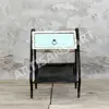 Rustic Industrial Bedside, Vintage Metal Wood Night stand, Bedroom Furniture