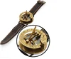 Roman wrist sundial compass with leather belt- brass sundial compass - nautical woman fashion compass CHCOM019