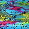Multi color Sun and Moon hippie boho decor dorm 100% Cotton Indian handmade Mandala wall hanging tapestry