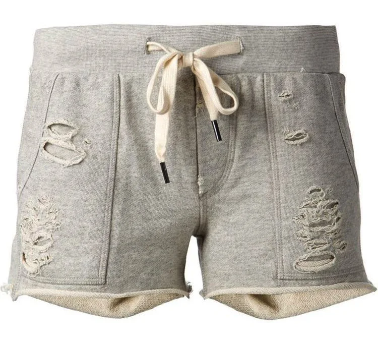 distressed sweat shorts