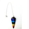 Multi-Stone Cone Seven Chakra Pendulum Dowsing Reiki Balancing