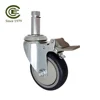 100mm Caster Rubber Wheel Roller Bearing Friction