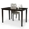 Hot selling simple style wooden square granite top dining table