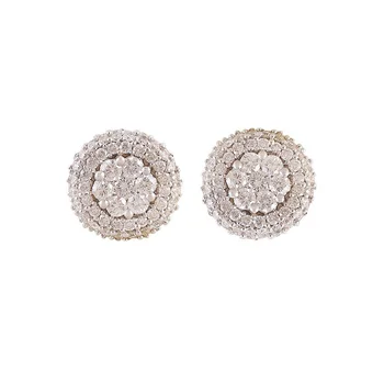 Indian Style Diamond Stud Cer Earrings In Yellow Gold Indian Style Diamond Stud Cer Earrings In Yellow Gold