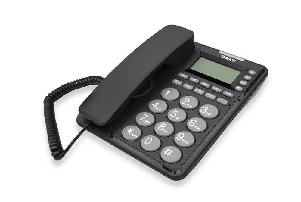 Uniden Big Button And Big Display Corded Landline Phone At6408bk With