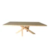 Modern 8 seater ash wooden dining table set