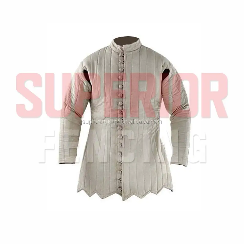 Black L Size Gambeson Type IV Medieval Padded Armour Coat SCA LARP Arming Jacket