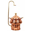 Indian art villa steel copper chaffing dish with fuel gel stand
