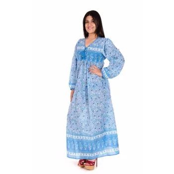 blue floral maxi dress