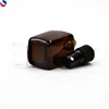 Mini Makeup Bottle Frosted Glass Square Unique Cosmetic Pump Glass Bottle 30 Ml Rectangle Amber Bottle With Pump