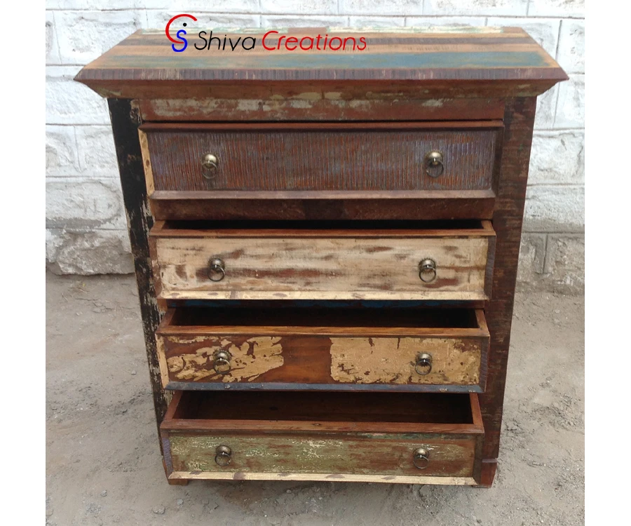 Affordable Reclaimed Recycled Wood Dresser View Affordable