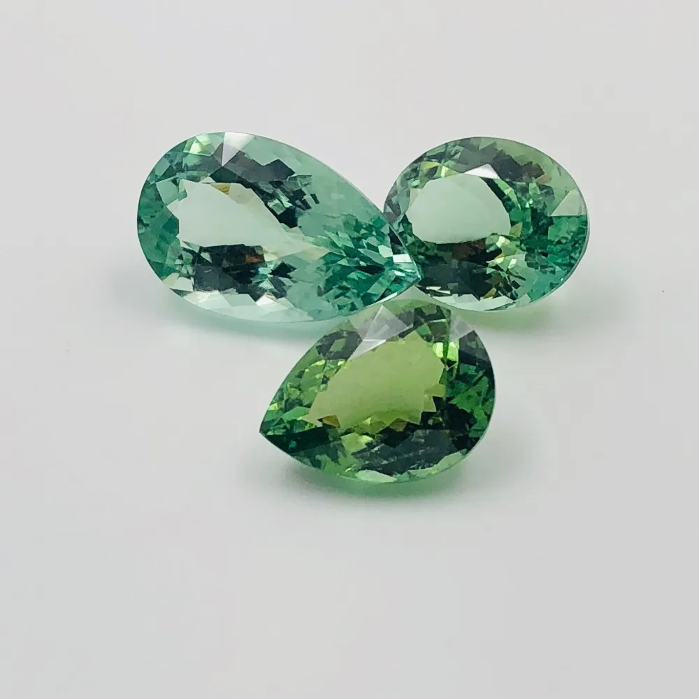 4x5 毫米椭圆形切面第1 质量天然绿色电气石松散宝石首饰