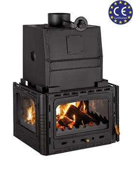 Wood Burning Fireplace Insert For Installation With Water Jacket