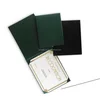 Black color genuine leather menu folder with certificate / Customized logo A4 size certificate holder