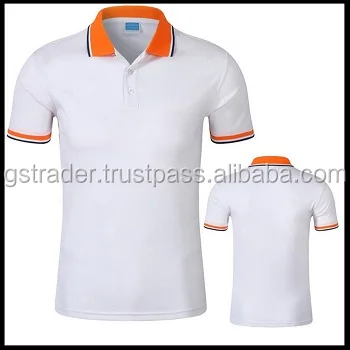 orange collar shirt