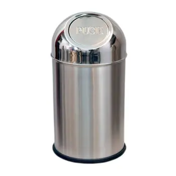 Push Stainless Steel Dustbin Standing 