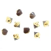 Brown Moonstone 12 To 14 MM With Bail Cone Shape Gold Plated Pendant