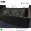 China outdoor concert sound bass speaker RS18 double 18 inch subwoofer