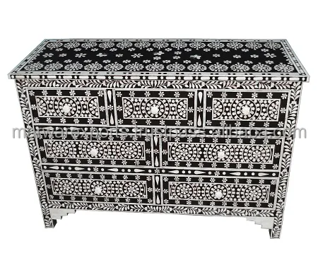 Butterfly Design Bone Inlay Chest Of 7 Drawer Buy Chest Of