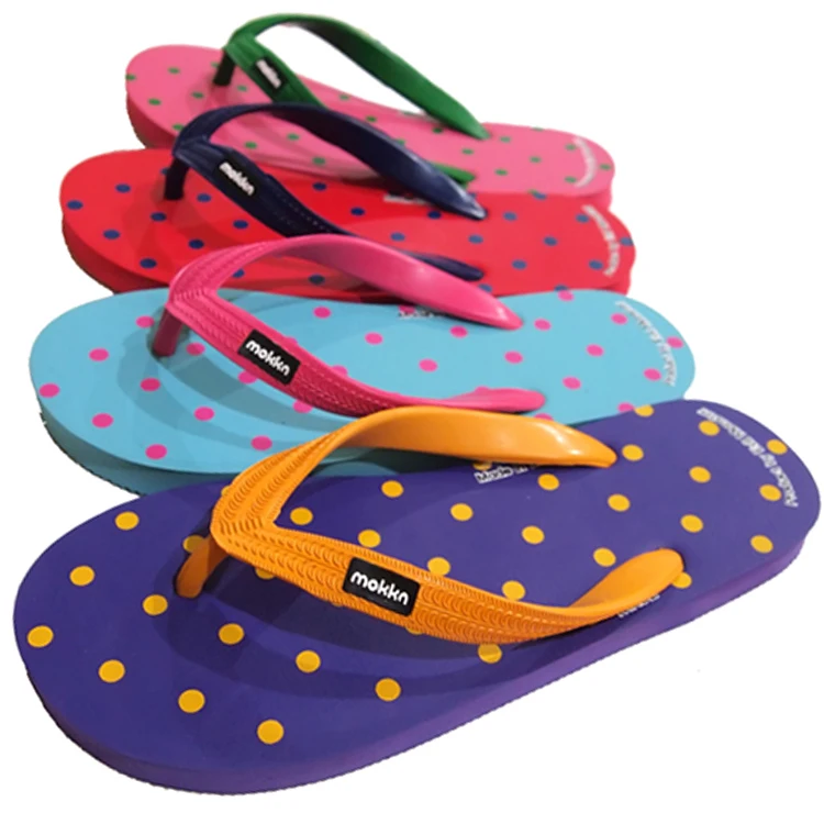 polka dot flip flops