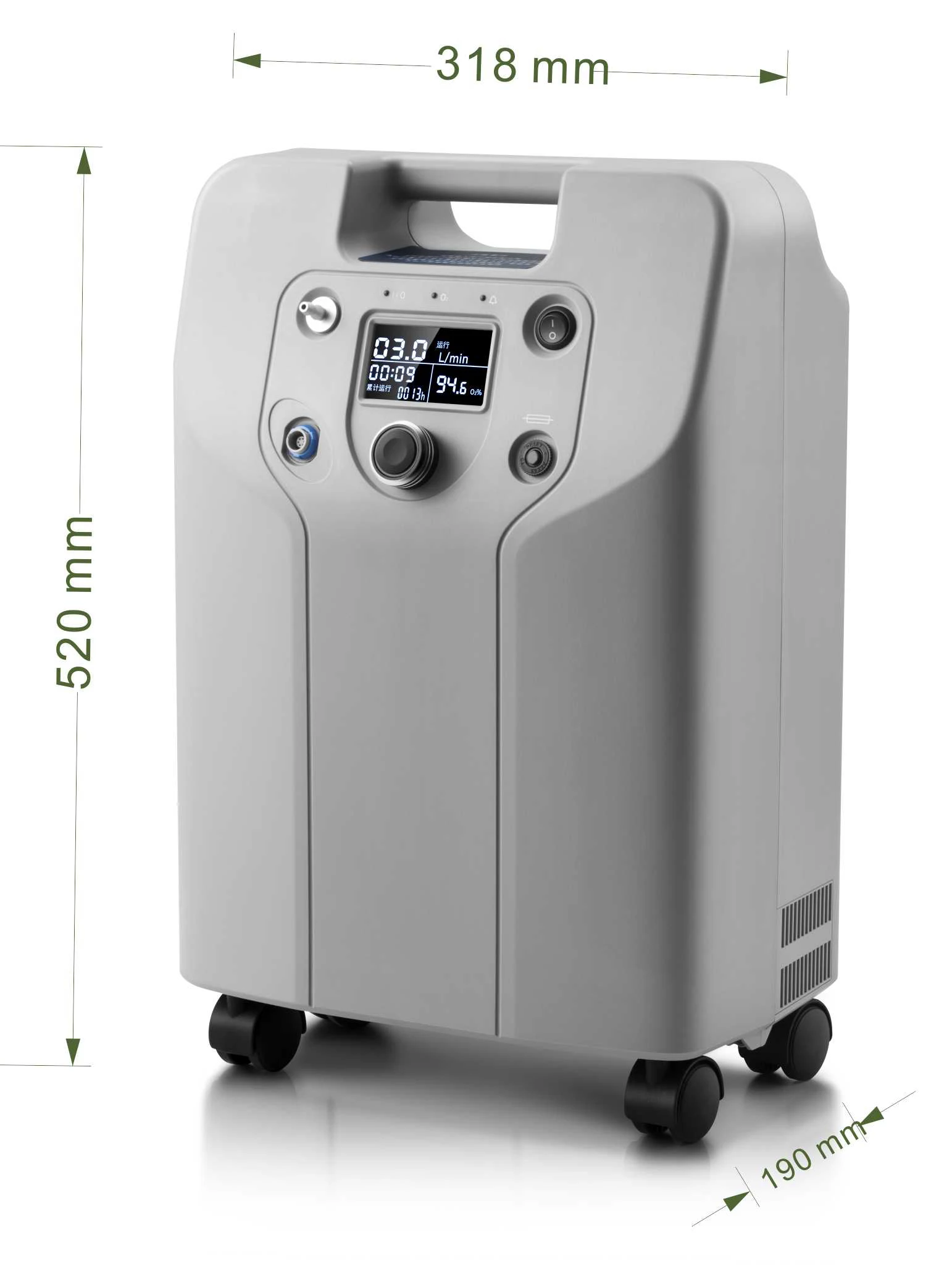 Medical Portable Oxygen Concentrator With Purity Real-time Display