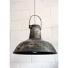 Industrial Rustic Metal drop down pendant light, Vintage look old metal pendant lamp