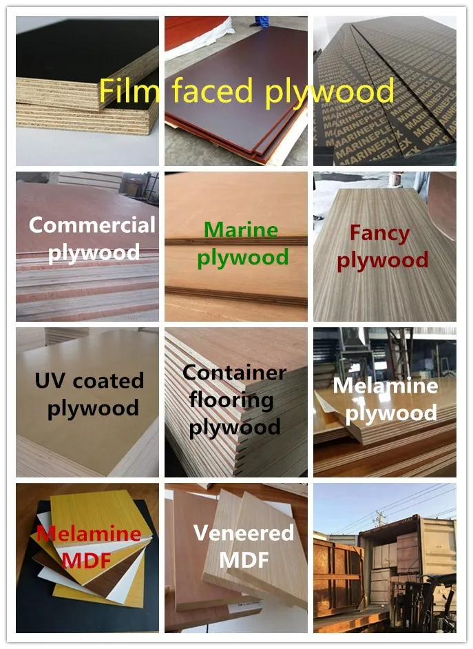 Poplar Core Plastic Plywood Formwork For Concrete Template