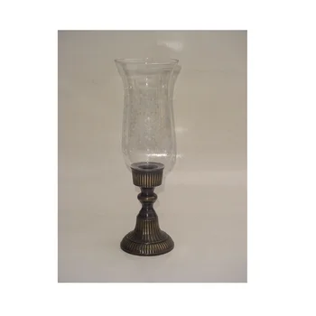 taper candle hurricane glass