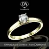 14K Yellow Gold Ring with Round Natural Diamonds 0.41 total carat IGL Certificate