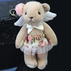 new design stuffed white angel bear cute plush praying bear with 2 wings