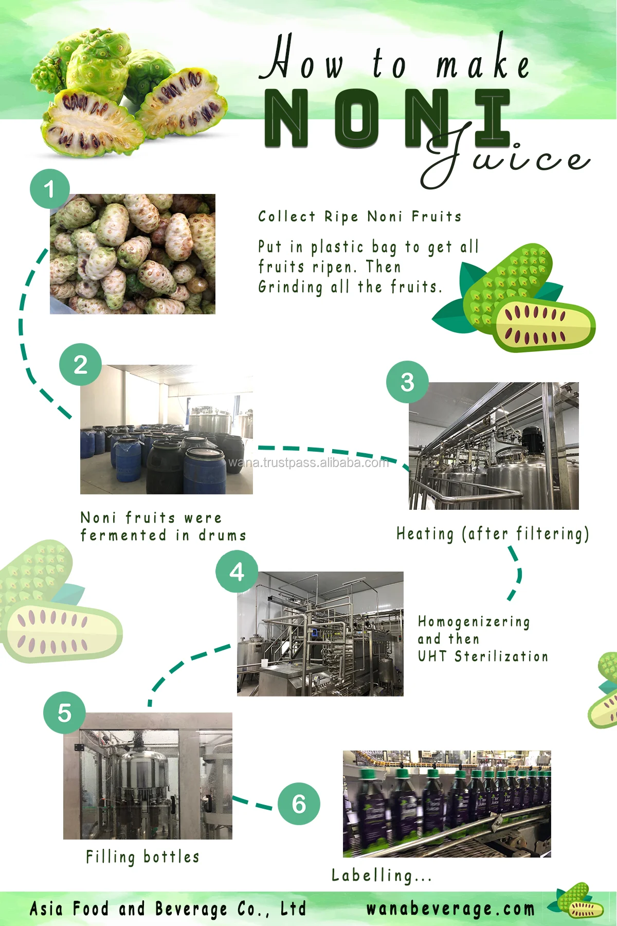 100 High Quality Fermented Noni Juice Drink Private Label